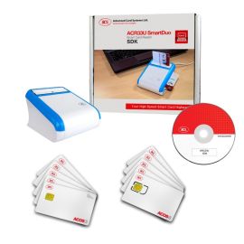 ACS ACR33U SmartDuo SDK, Smart Card Reader, USB, White/Blue-SDK-ACR33U-A1
